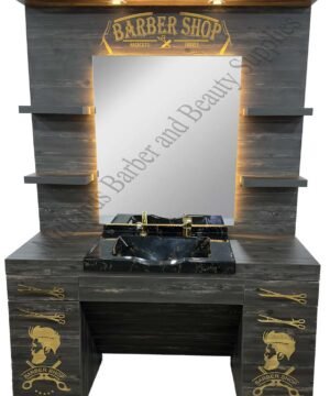 barber shop unit mirror station