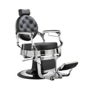 Barber Chair Silver Black