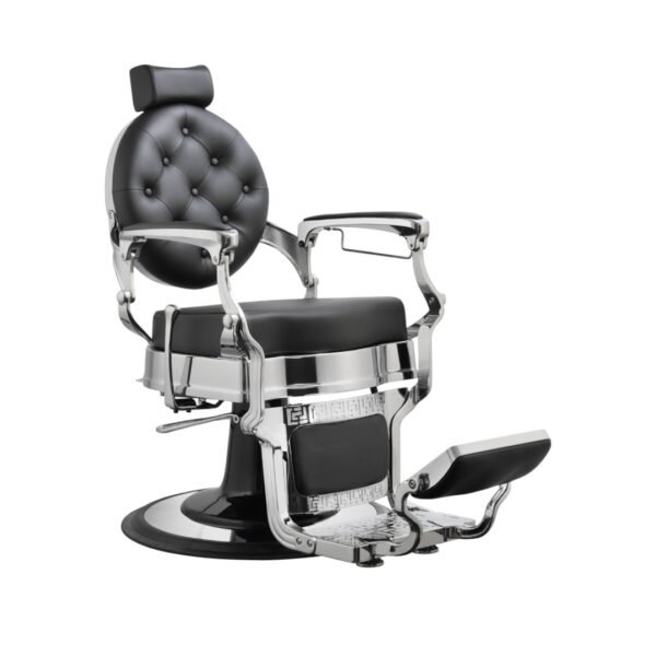 Barber Chair Silver Black