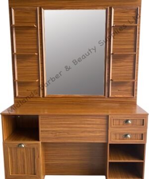 Barbershop Unit Mirror Station Light Brown