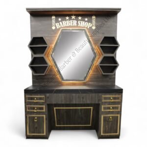 Barber Unit - Barbershop Furniture - Barber Mirror Station