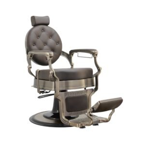 Barber Chair Dark Brown on Bronze Colour Frame